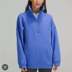 Lululemon wild indigo thick fleece half zip